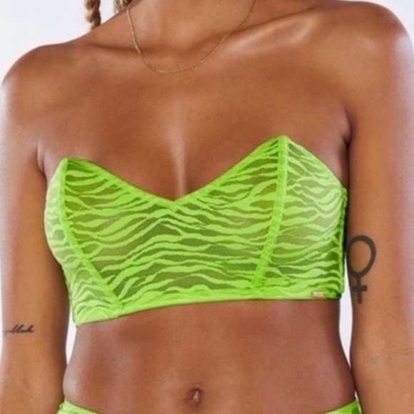 Savage Fenty Lime Green Bra Top - Picture 2 of 9